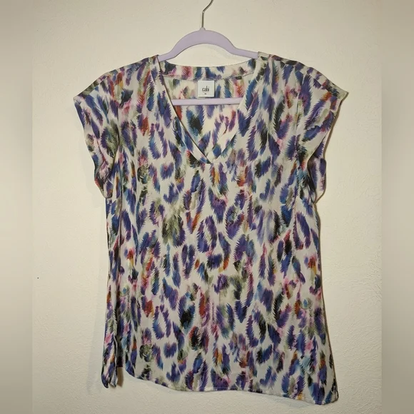 EUC✨ CABI women's medium colorful blouse - Picture 1 of 10